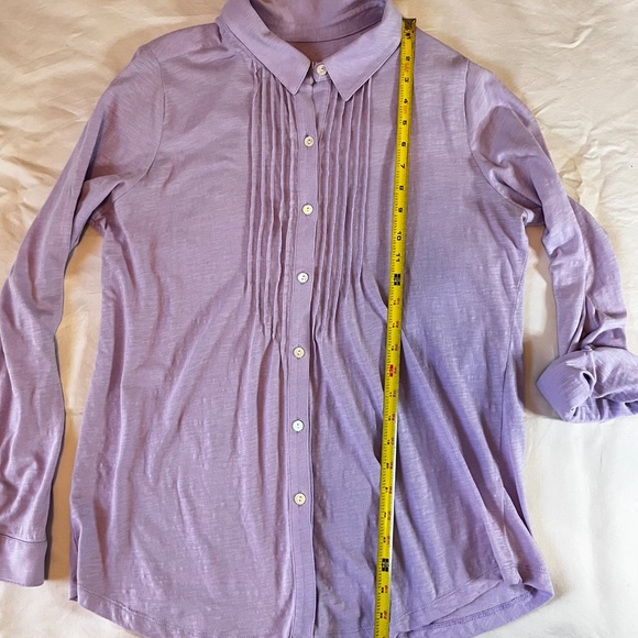 JJill Pintuck Slub Top light purple med. - Picture 11 of 11